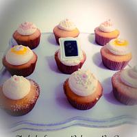 Shabby Chic Cupcakes for Baby Shower