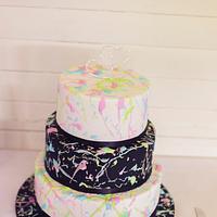 Splatter Wedding cake 