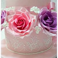 Engagment pink Cake 