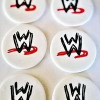 fondant WWE wrestling cupcake toppers