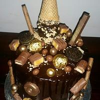 Chocolate icecream drip cake 