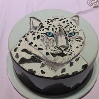 Hand Painted Snow Leopard