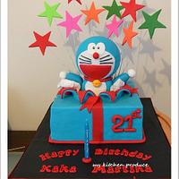 Doraemon exploding star cake