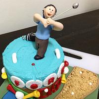 Golfing Dad Father's Day Cake