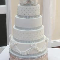 Wedding cake fit for a snow queen