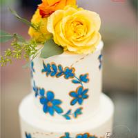 Hand painted Wedding cake