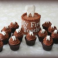 My First Tooth Cake and Cupcakes