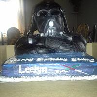 Star Wars Darth Vader bust cake