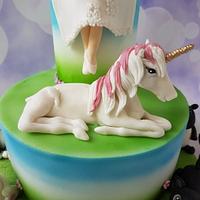 Communion cake for an animal and unicorn lover