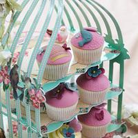 Dusky Pink Vintage Bird Cage Cupcakes
