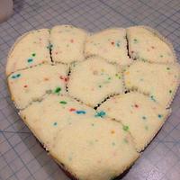 Be Mine Valentine Heart Cake (made with cupcakes in a heart shaped pan)