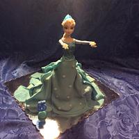 Elsa doll cake Elsa doll cake