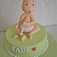 Baby Shower Cake Paul with Cookies