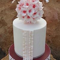 Dove wedding cake, love birds