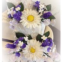 Lace wedding cake