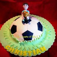 Soccer ball cake (Torta pallone da calcio)