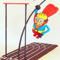 Minion Superman on Pole Vaulting