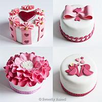 Valentine Mini Pink cakes