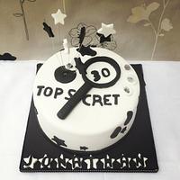 Detective themed cake