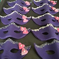 Mask cupcake toppers