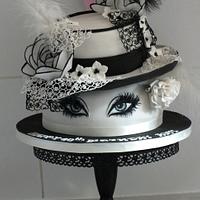 Hats and Lashes Cake