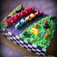 Race Car themed cake