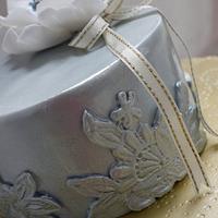 Verity, Silver and Gold Birthday cake