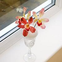 cymbidium orchids - gumpaste
