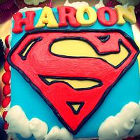 Superman Rainbow cake