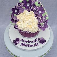 Floral giant cupcake 