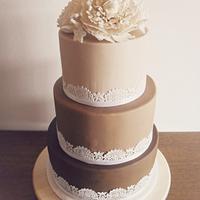 ombre wedding cake