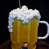 Beer mug cake