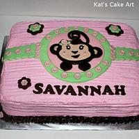 Monkey Girl Baby Shower Cake & Cupcakes