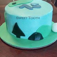 Golf Themed Birthday Cake