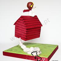 Snoopy flying house