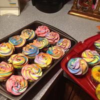 Tye Dye Cupcakes