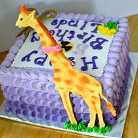 50th Ombre Birthday Giraffe Cake