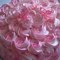 Pink Ribbon Rose Cake