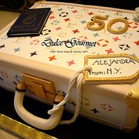 Louis Vuitton suitcase to celebrate a 50th. birthday