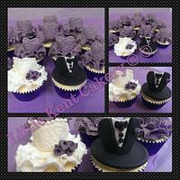 Wedding party cupcakes :)