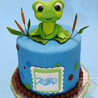 Froggy Frog Baby Shower Cake 