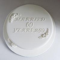 60th Diamond Wedding Anniversary cake