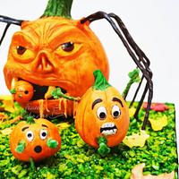 Spooky Spider in Pumpkin costume! 