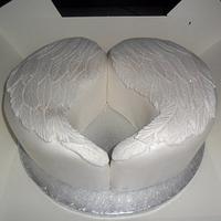 angel wings birthday cake