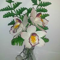 Gumpaste Cymbidium bouquet