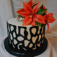 tiger lily cake