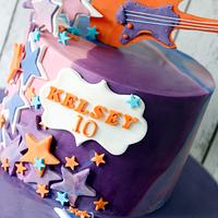 Rock star themed cake