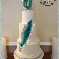 Geode wedding cake