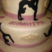 Gymnastics themed cake 