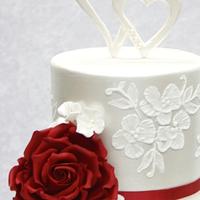 Valentine wedding cake